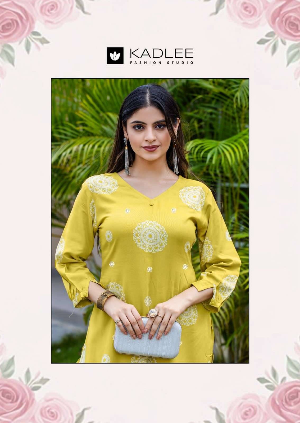  Majestica By KADLEE 2001 To 2005 Series Beautiful Festive Suits Colorful Stylish Rayon Kurtis At Wholesale Price